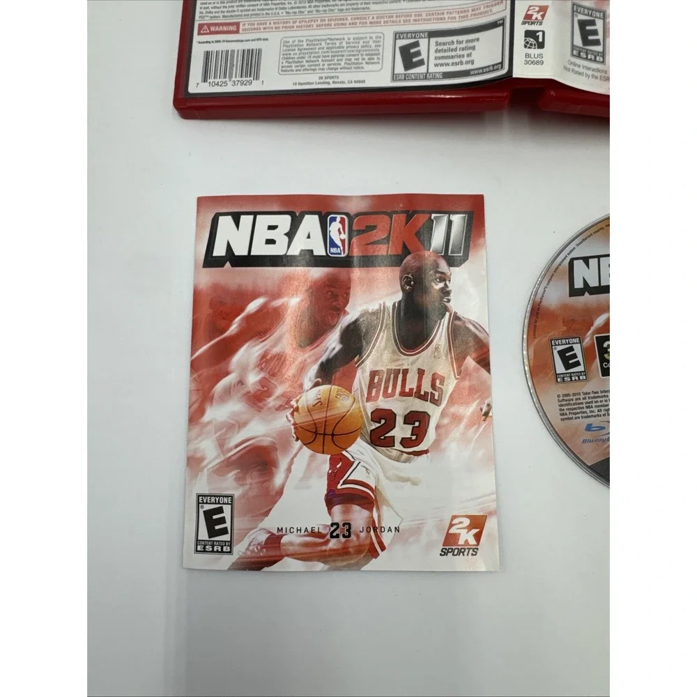 NBA‎ 2K11 PlayStation 3 PS3 Red Case & Blu Ray Disc With Manual TESTED Jordan 23